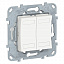Выключатель 4-кнопочный KNX (белый) Unica new Schneider Electric. Вид 1.