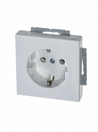 20 EUC-84-500 Розетка SCHUKO 16А 250В (davos/альпийский белый) Solo/Future ABB. Вид 1