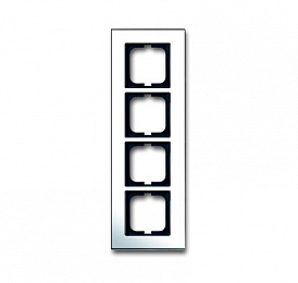 1724-826-101 Рамка 4-постовая, серия carat, глянцевый хром ABB. Вид 1
