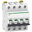 iC60H 4P 32A Автоматический выключатель 4-полюсный, 32A, 10кА (хар-ка C) Schneider Electric. Вид 1.