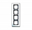 1724-826-101 Рамка 4-постовая, серия carat, глянцевый хром ABB. Вид 1.