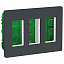 Блок скрытой установки 3х2 (антрацит) Unica System+ Schneider Electric. Вид 1.