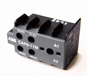 CAF6-11-M Контакт фронтальный 1Н3+1НО для B6-, B7-, VB ABB. Вид 1