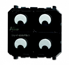 SU-F-2.0.PB.1 Сенсор 2-х клавишный free@home Zenit ABB. Вид 1