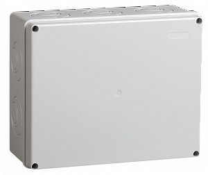КМ41272 Коробка распаячная для о/п 240х195х90 мм IP55 (RAL7035, кабельные вводы 5 шт) ИЭК. Вид 1