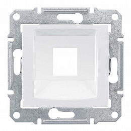 Адаптер для 1 коннектора RJ45, krone, кат. 5е, кат. 6, utp (белый) Sedna Schneider Electric. Вид 1