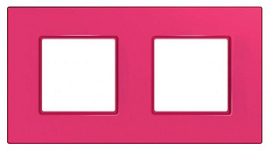 Рамка 2-постовая (малина) Unica Quadro Schneider Electric. Вид 1
