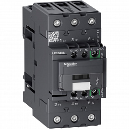 3p контактор everlink ac3 440в 40a, катушка упр. 48-130в ac/dc, пружинный зажим Schneider Electric. Вид 1