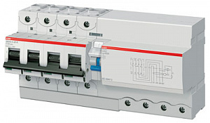 DS804N C125 AS1000 Дифф. автомат 4-полюсный, 125А, 1000mA, тип AS, 36kA (хар-ка C) ABB. Вид 1