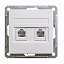 Розетка двойная телефонная RJ11, 160В, 1А, механизм (белый) Wessen 59 Schneider Electric. Вид 1.