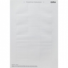 Вкладыши для надписей Gira. Вид 1
