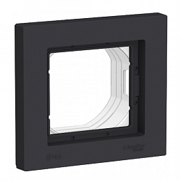 Рамка 1-постовая IP44 (карбон) Atlas Design Systeme Electric. Вид 1
