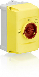 Бокс IB132-Y для MS116, MS132, MS132-T, MO132 IP65 с желто-красной ручкой управления ABB. Вид 1