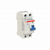 F202 A 63/30 Блок утечки тока 2-полюсный, 63A, 30mA, тип А (УЗО) ABB