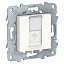 Лицевая панель RJ45 keystone/systimax (белый) Unica New Schneider Electric. Вид 1.