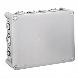 Коробка прямоугольная 220х170х74мм IP55 14 кабельных вводов Plexo Legrand. Вид 1