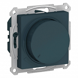 Светорегулятор поротно-нажимной, LED, RC, 400Вт, мех., (изумруд) AtlasDesign Systeme Electric. Вид 1