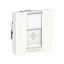 Розетка компьютерная, RJ45, одиночная, кат. 5е STP, 2 модуля (белый) Unica Modular Schneider Electric. Вид 1.
