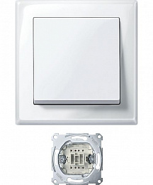Выключаталь x1,jumbo, sm (полярный белый) Merten Schneider Electric. Вид 1