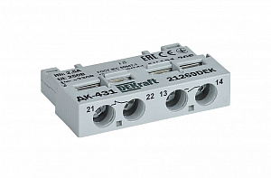 ДК431-11F Контакт доп. фронтальный 1НО+1НЗ для ВА-431 DEKraft. Вид 1