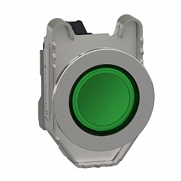 Сигнальная лампа Ø22 230-240В зелёная, заподлицо, металл Schneider Electric. Вид 1