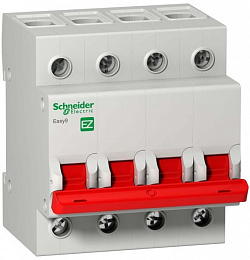 Рубильник 4-полюсный, 63A (модульный) EASY 9 Schneider Electric. Вид 1