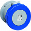 263 RU6W Розетка панельная с прямым унифицированным фланцем, 63A, 2P+E, IP67, 6ч ABB. Вид 1.