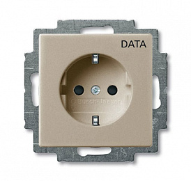 20 EUC/DV-93-5 Розетка SCHUKO 16А 250В, с маркировкой DATA, серия Basic 55, цвет шампань ABB. Вид 1