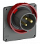 Вилка с прямым фланцем easy&safe 216ebu9w,16a,2p+e,ip67,9ч ABB. Вид 1.