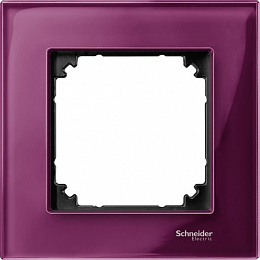 Рамка 1-постовая, sm (стекло рубин) Merten M-Elegance Schneider Electric. Вид 1