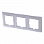 2513-94-507 Рамка 3-постовая с декоративной накладкой (альпийский белый) Basic55 ABB. Вид 1.