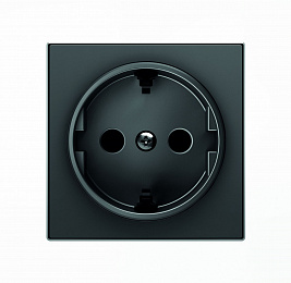 8588 NS Накладка для розетки SCHUKO (чёрный бархат) SKY ABB. Вид 1