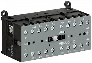 VB7A-30-01-P Реверсивный миниконтактор 3-х полюсный 12A 24В AC (соединение пайкой) ABB. Вид 1
