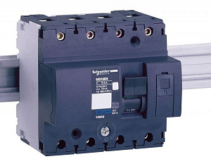NG125L 4P 25А Автоматический выключатель 4-полюсный, 25А, 50кА (хар-ка C) Schneider Electric. Вид 1