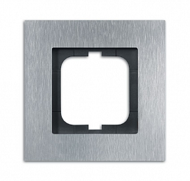 1721-860 Рамка 1-постовая, серия carat, сталь ABB. Вид 1