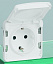 Розетка 2К+З, немецкий стандарт (белый) 16А IP55 Plexo Legrand. Вид 1.