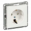 Механизм розетки С/У, 2К+З, 16А, 250В со шторками (слоновая кость)Systeme Electric Wessen 59 Systeme Electric. Вид 1.