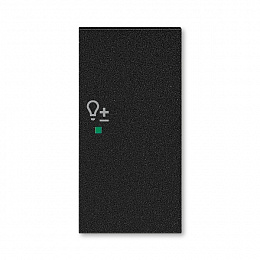 Клавиша двойная правая с символом светорегулятора free@home антрацит Levit ABB. Вид 1