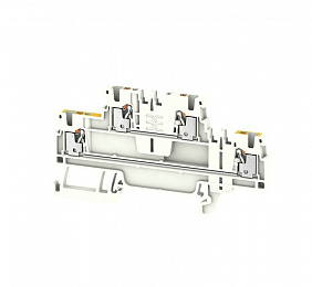 A2T 1.5 KNX WT-YL Многоуровневая модульная клемма, PUSH IN, 1.5мм², 500В, 17.5A (оранжевая) Weidmuller. Вид 1