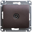 Розетка TV оконечная 1DB (шоколад) Glossa Systeme Electric. Вид 1.