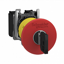 Кнопка для авар. ост. и отк., возв. ключ xb5as9442 Schneider Electric. Вид 1