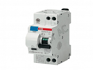 DSH941R C20 30мА Дифф. автомат 1P+N 20A 30mA, тип АC, 4.5kA, (хар-ка C) ABB. Вид 1