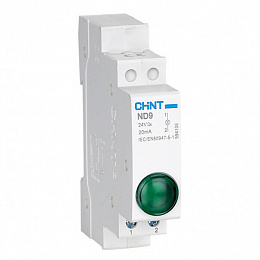 Индикатор ND9-1/w  белый , AC/DC230В (LED) (R) CHINT. Вид 1