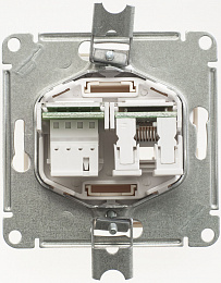 Розетка двойная RJ11+RJ45, 160В, 1А, кат.5e, механизм (слоновая кость) Wessen 59 Systeme Electric. Вид 1