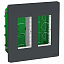 Блок скрытой установки 2х2 (антрацит) Unica System+ Schneider Electric. Вид 1.