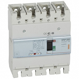 DPX3 250 Термо-магнитный 4-полюсный автомат 200А, 25kA Legrand. Вид 1