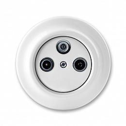 5011K-C00403 Розетка TV-R-SAT, единственная белый фарфор Decento ABB. Вид 1