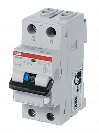 DS201 C6 A30 Дифф. автомат 1P+N, 6A, 30mA, тип А, 6kA (хар-ка C) ABB. Вид 1