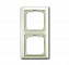 2512-96-507 Рамка 2-постовая с декоративной накладкой (шале/белый) Basic 55 ABB. Вид 1.