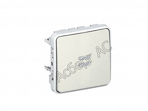 Механизм переключателя одноклавишного c подсветкой (белый) IP55 Plexo Legrand. Вид 1